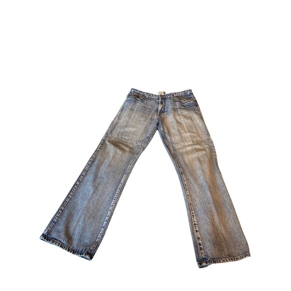 Route 66 Men’s Distressed Flared Jeans Camo Pocket 34x34 Grunge Y2K Retro - Picture 2 of 9